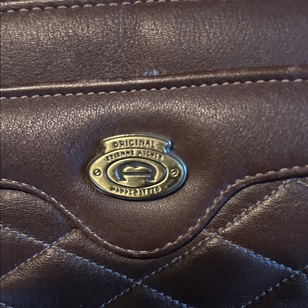 Etienne Aigner Brown Quilted Shoulder Bag - Picture 2 of 4